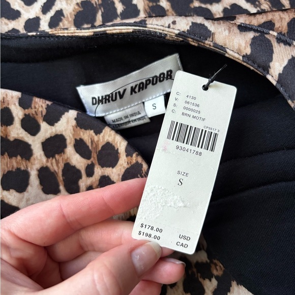 Anthropologie Dhruv Kapoor Leopard Print Mini Dress - Picture 13 of 16